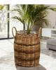 Japanese Pastoral Willow Woven Flower Basket for Living Room, Balcony, or Clothing Store - Rattan Decorative Handheld Flower Pot