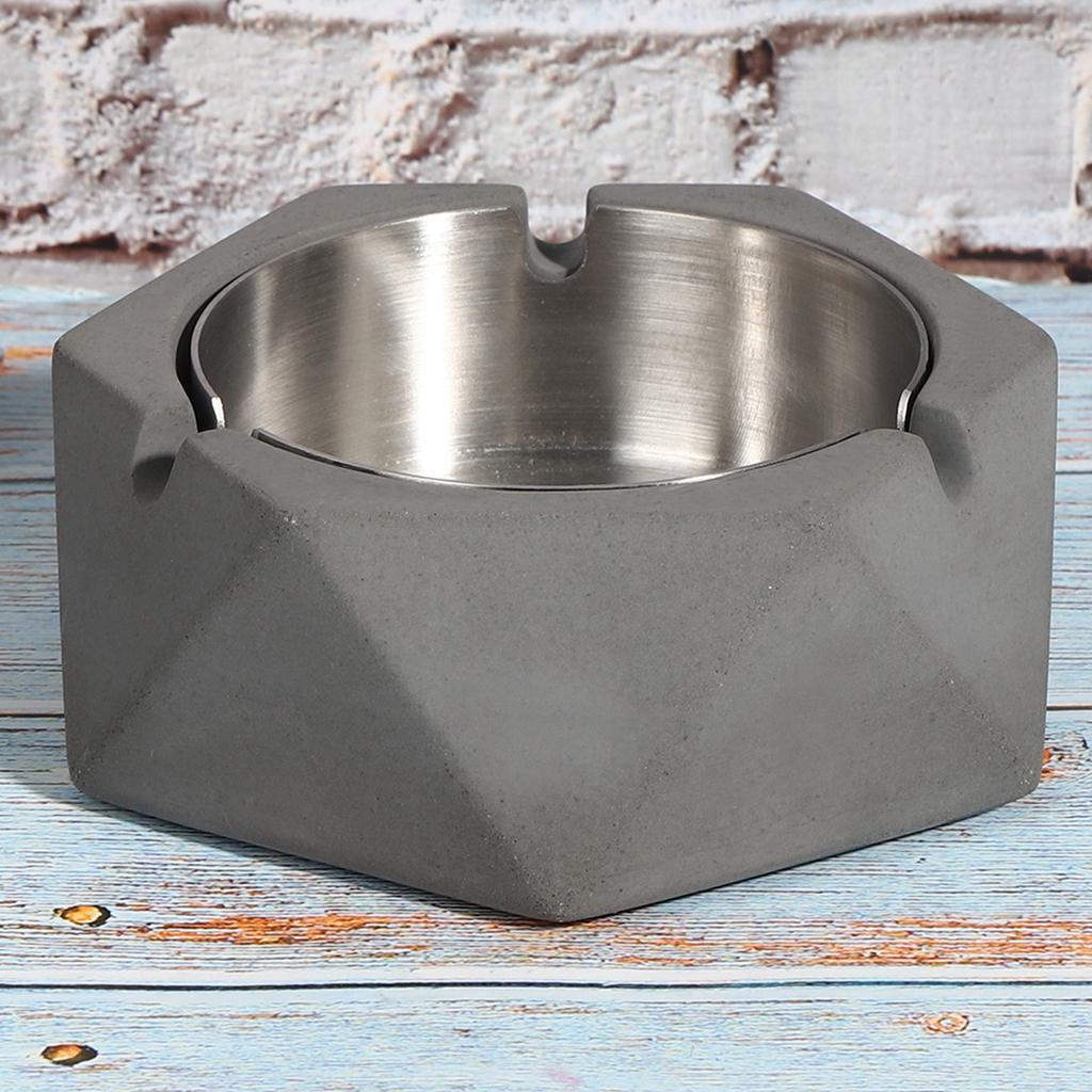 Nordic   Geometric Cement Ashtray Cigarette Ashes Tray Holder for Home Living Room
