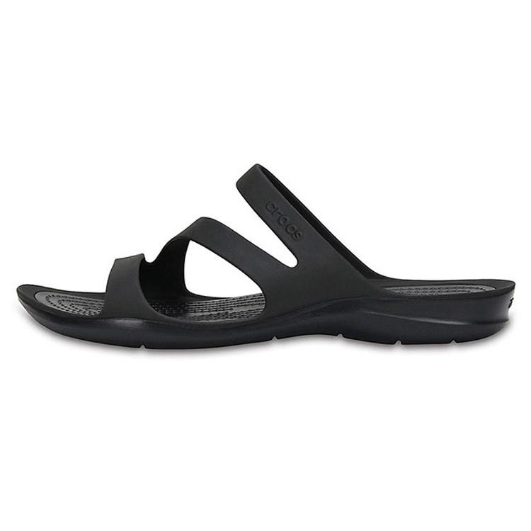 (WMNS) Crocs Swiftwater Slippers Black Women s 203998-060 EU 37-38