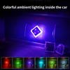 TypeC auto sfeerlicht, draadloze modificatie voor interieurdecoratie, auto USB regenboog sfeer nachtlamp Type-C