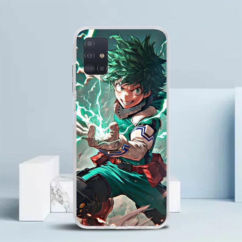 Midoriya Izuku Deku MHA My Hero Soft Cover for Samsung Galaxy A12 A22 A32 A52 A72 A02S Phone Case Note 20 Ultra 10 S10 Plus A51
