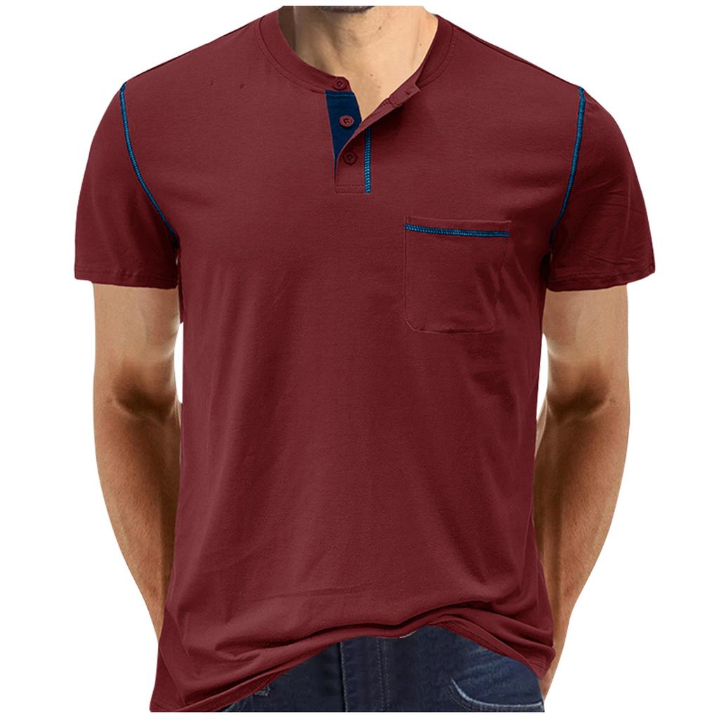 Herren-T-Shirt mit kurzen Ärmeln, modisches, lässiges, farblich passendes T-Shirt