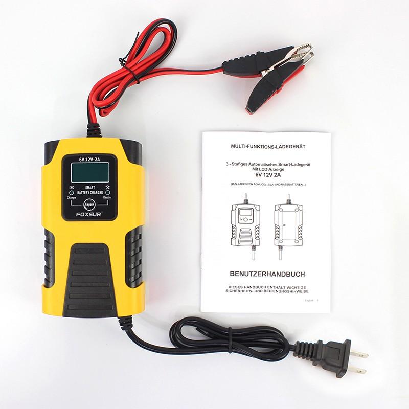

Зарядное устройство для мотоцикла, 6 В, 12 В, педаль, свинцово-кислотный аккумулятор, полный интеллектуальный ремонт, многоцелевое зарядное устройство US Plug жёлтый