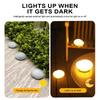 Solar Powered Solar Stone Light LED Solar Powered Rock Light Frosted Glass Ground Lamp  Pathway