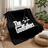 The GodfatherPrinted Flannel Blanket Cozy Skin-Friendly Warm Throw for Couch Bed Indoor Daily Use