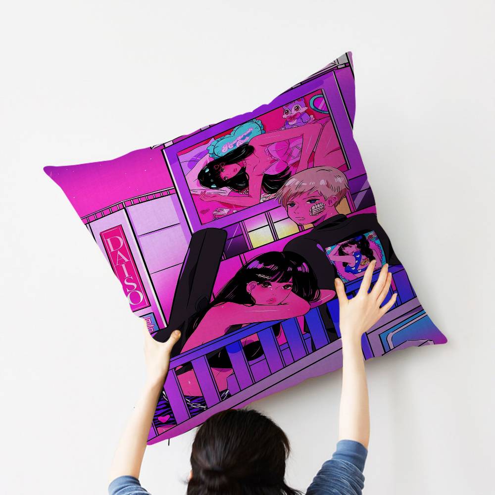 

Ins Japanese Anime Pillow Gifts Home Office Furnishings Bedroom Sofa Car Cushion Cover Case 45x45cm 30cmx30cm