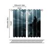 2 Pcs, Filtering Curtains (excluding Rods, Non-movable, Without Batteries) Fishing Enthusiast Skeleton Fish for Use In Bedrooms