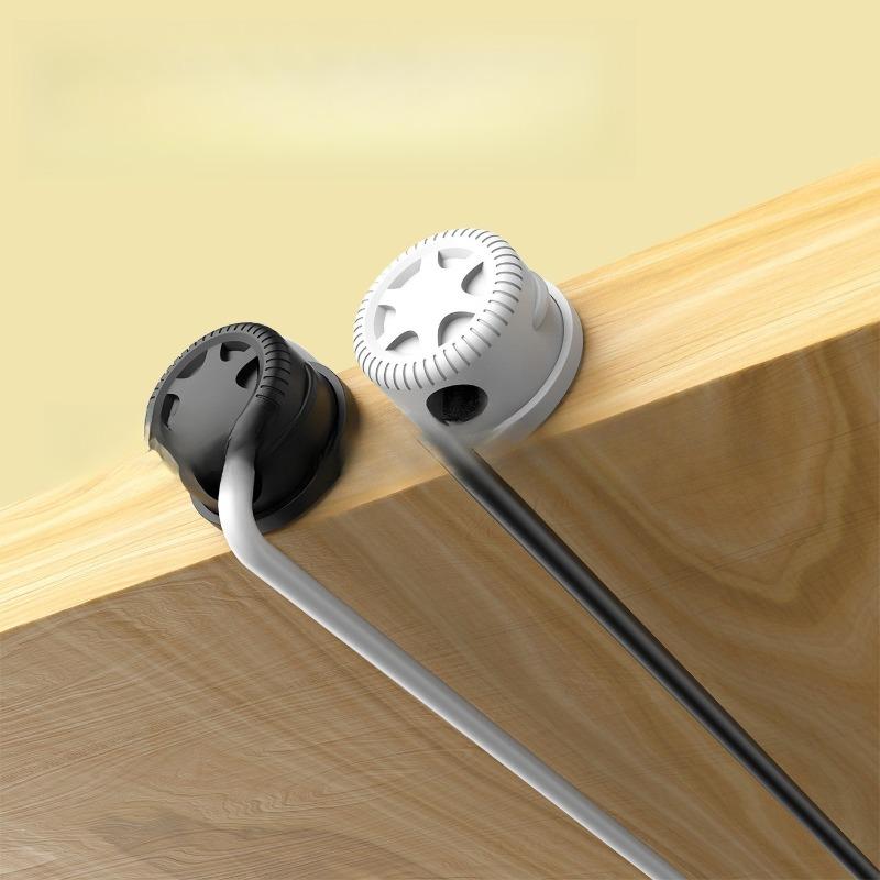 Magnetic Rotating Cable Organizer Desktop Car Phone Charging Data Cable Fixer Wire Storage And Sorting