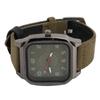 Men Watch PU Leather Strap Easy To Read Fashionable Look Casual Quartz Watch for Running Travel Hiking Party Green