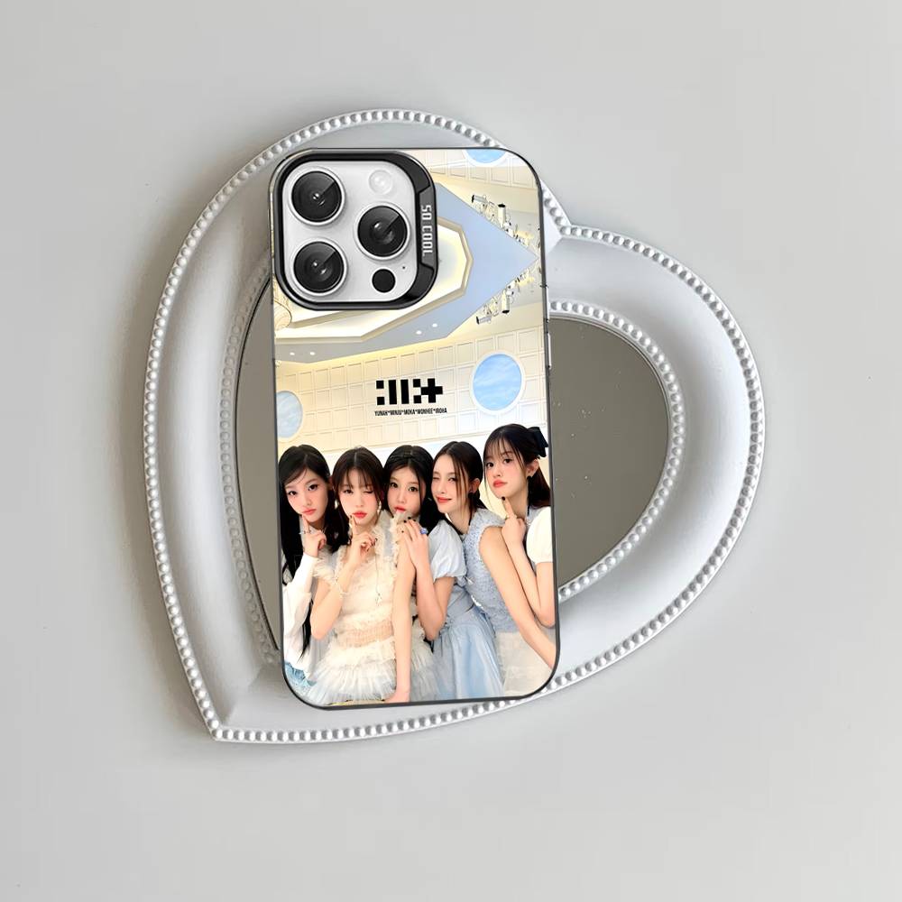 I-illit KPOP For Iphone 15 14 13 Plus 17 16 12 11 Pro Max Matte Colored Silver Luxury Phone Cover