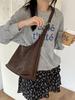 2025 Women's Large Capacity Korean Style Soft Leather Shoulder Bag - Retro, Simple, Crossbody, Underarm Mother-Child Bag.