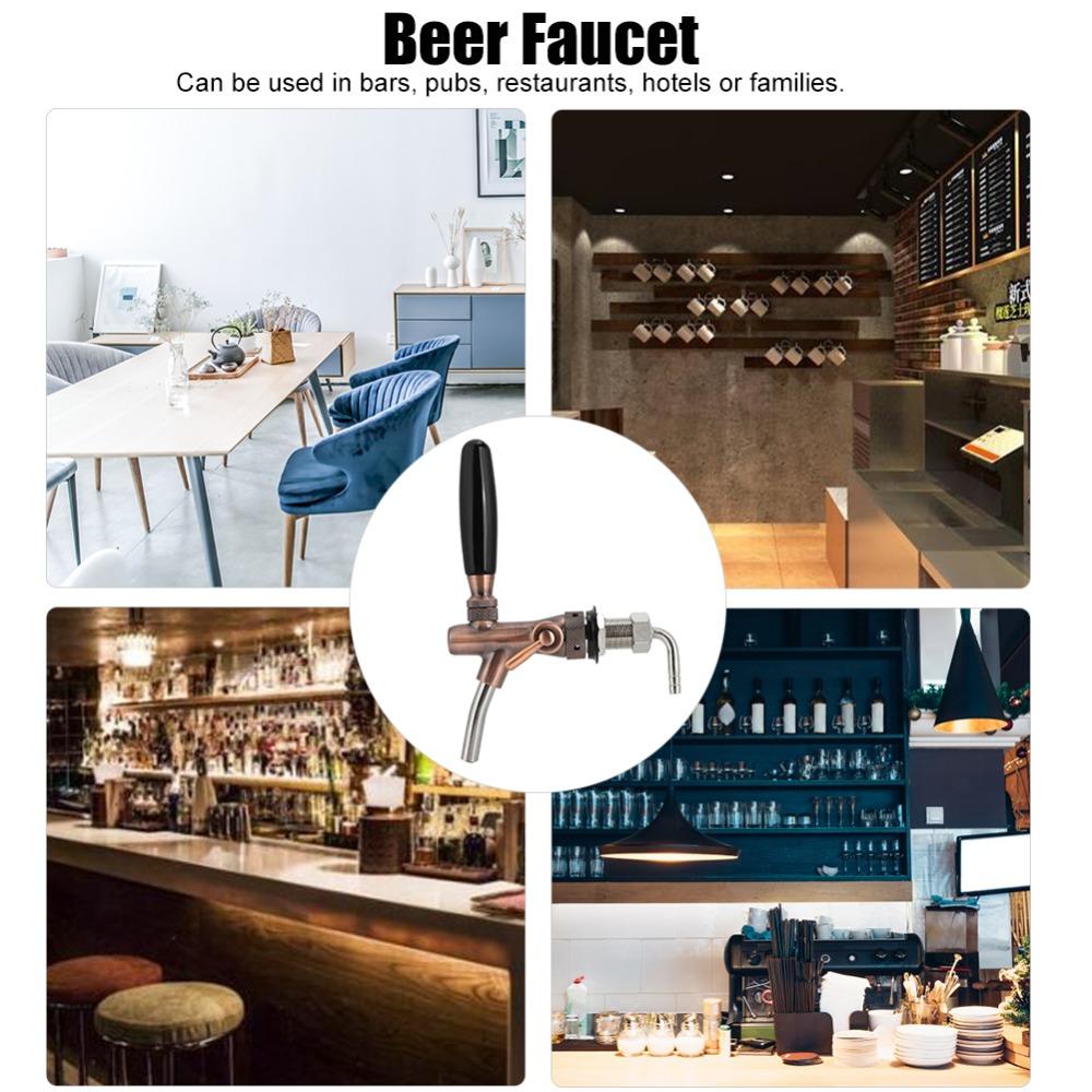 G5/8 Thread Adjustable Beer Faucet Bronze Beer Dispenser Adjustable Beer Keg Faucet Restaurants