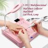 3 In 1 98W Nail Vacuum Dust Suction Collector Cleaner with LED Lamp Nail Drill Pen Manicure Machine Bits for Gel Polish Removing