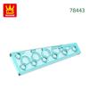 Non-Toxic 80Pcs/Lot 78443 Left Tooth Flat 6+1Dots Building Blocks Moc Accessories Compatible With Assembles Bricks Children Toys
