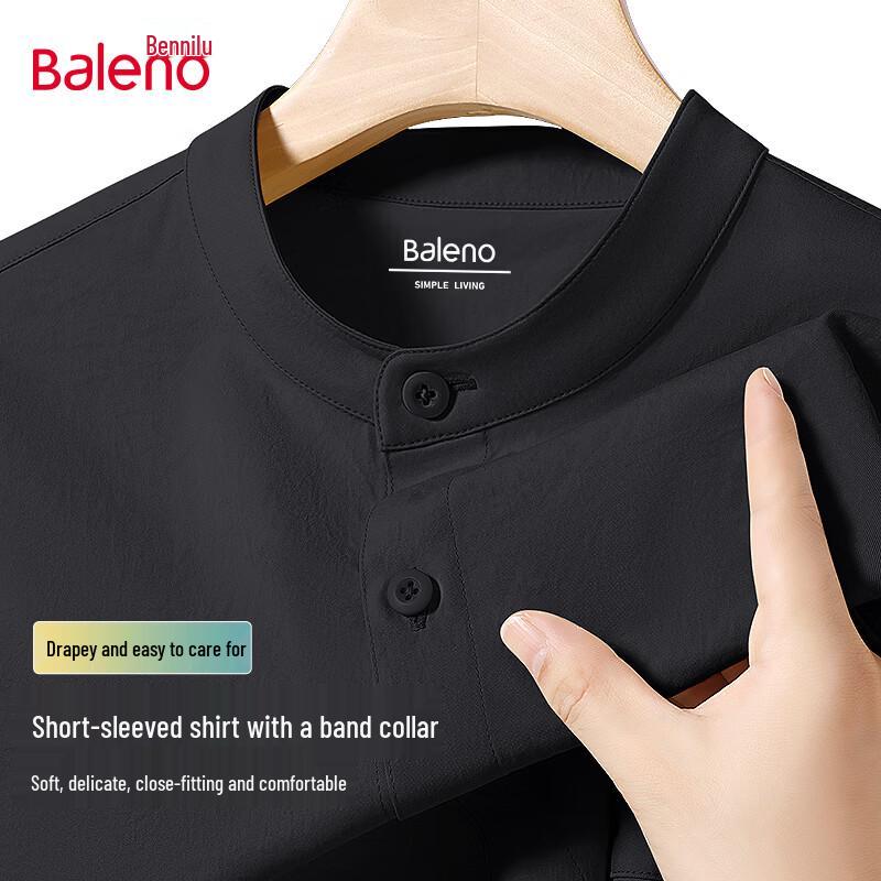 

Baleno Men s Short Sleeve Henley Shirt L