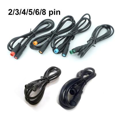 1M Geschwindigkeitssensor Stecker auf Buchse M/F Verlängerungsstecker Kabel M8 2 3 4 5 6 Pin Elektrofahrrad Wasserdicht für Ebike Kupferdraht