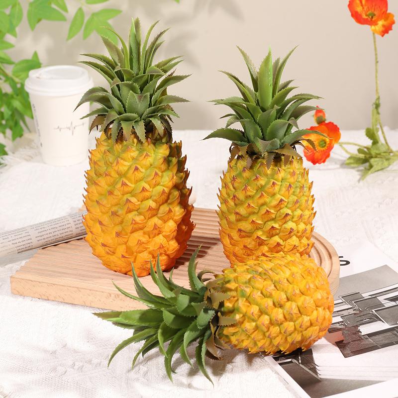Artificial Pineapple For Party Dessert Fruit Shop Decoration PVC Fake Fruit Photography Props Festive Party Decor Ornaments