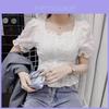 Romantic Lolita Style Womens Chiffon Shirt With 3d Effect And Off Shoulder Design For Spring Fashion