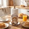 Adorable Tissue Holder Kitten Roll Paper Standing Rack Wooden Kitchen Towel Rack Tea/Garden Party