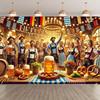 Bierfest Feier Hintergrundflagge, Feiertagsparty und Geburtstag Dekoration Zubehör