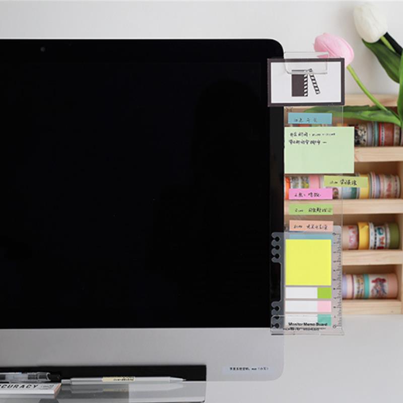 New Computer Monitor Notes Monitor Message Board Screen Memo Board Computer Sticky Note Holder Message Memo Panel for Office