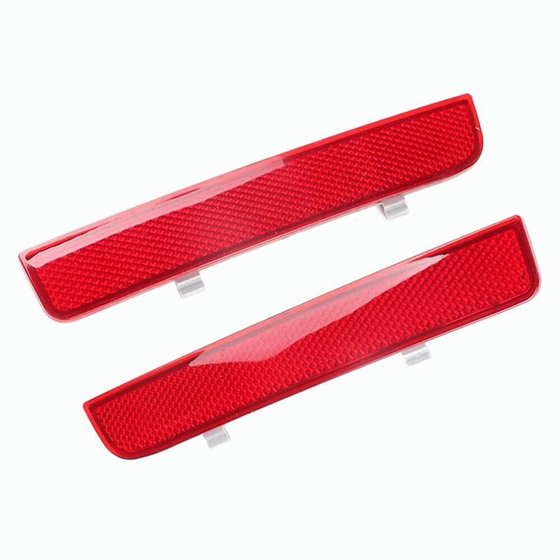 for Range Rover LR2 Rear Bumper Reflector Lights Pair Red Marker Lens Tail Fog Lamp Replacement Driving Safety