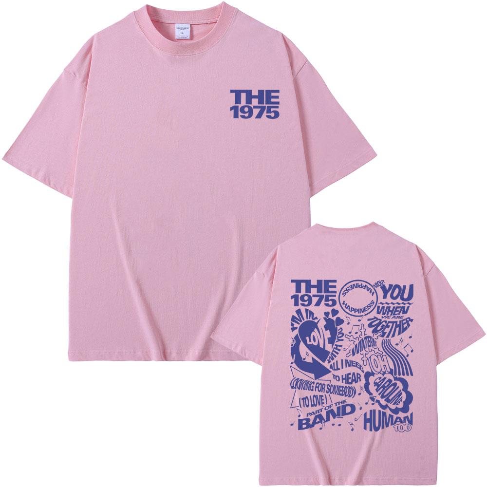 Britská indie alternativní rocková kapela The 1975 Grafické tričko Pánské Pohodlné Nadměrné tričko Pánské Vintage Streetwear Gotická trička