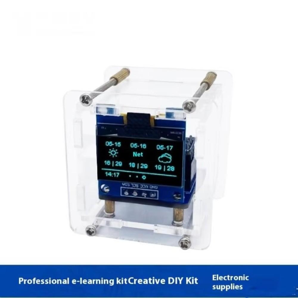 ESP8266 Digital Clock Kits Time Temperature Humidity DIY Clock Soldering Kit  Desktop Decoration