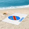 Flag Of Congo Kinshasa Flag Of Zaire Beach Towel Soft Microfiber Quick Dry Absorbent Quick Towels For Bath