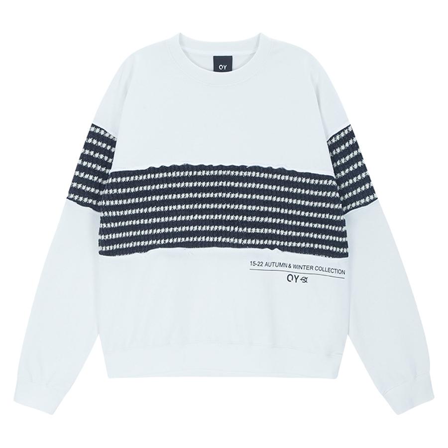 Толстовка Oy Line с полосатым логотипом - Белая White/1Size