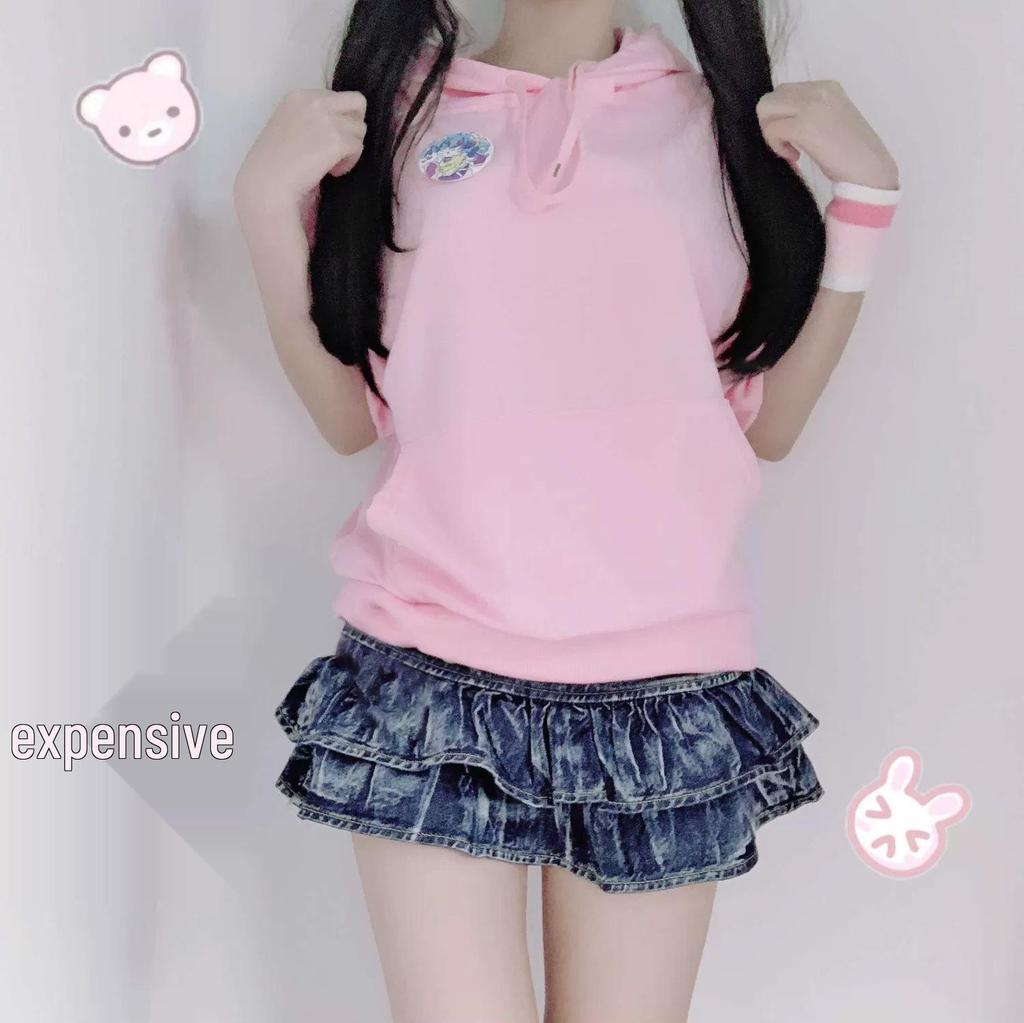 Chic Low Waist Denim Mini Skirt for Nightclub & Dance