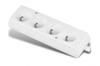 Tragbare Vierfachsteckdose 16A 2P+Z 250V Weiß Gn-470