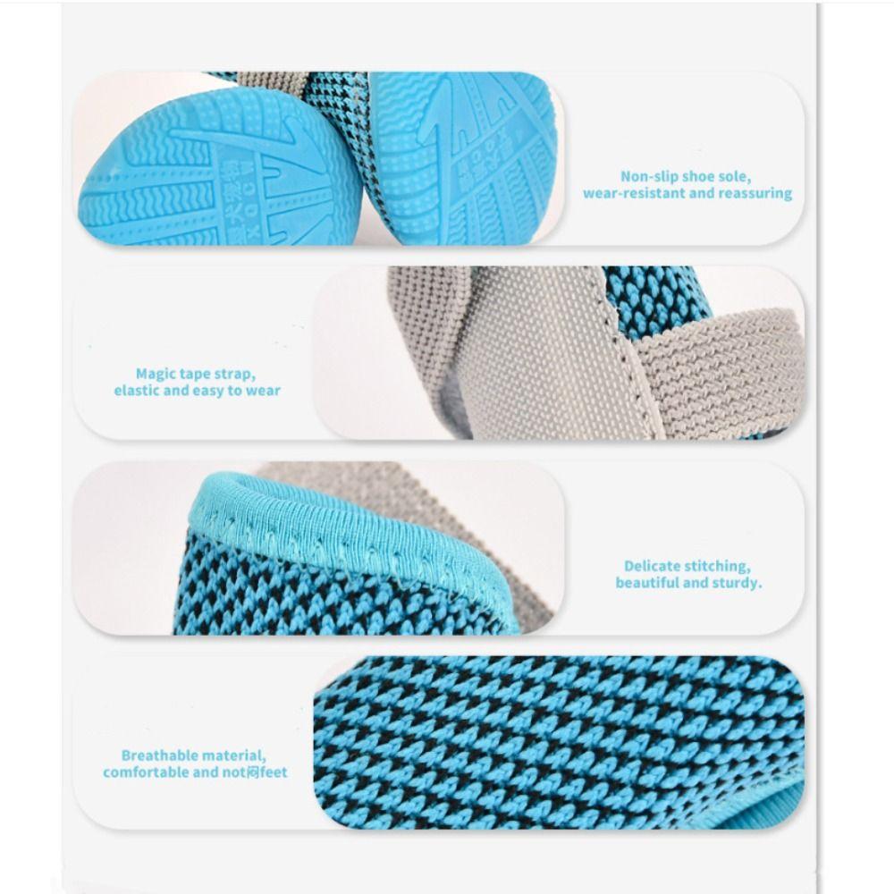 Adjustable Anti Slip Dog Shoes Breathable Dog Foot Covers Dog Mesh Shoes for 4PCS/SET Spring Summer