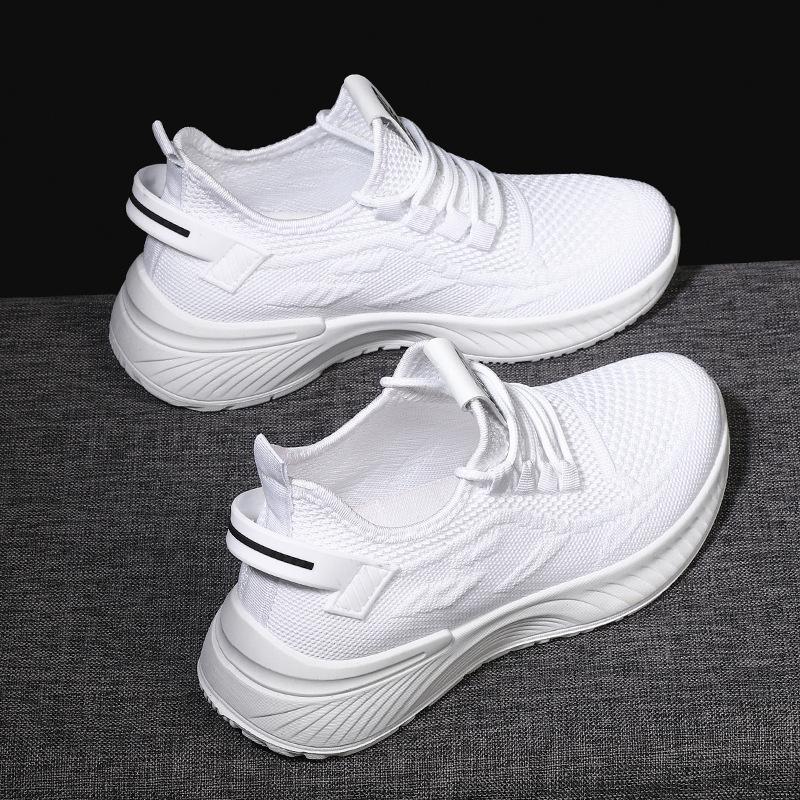 2023 New Summer Sports Shoes Female Flying Weaving Mesh Shoes All Match Breathable Lightweight Mesh Shoes Non-slip Casual Soft Sole Shoes