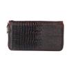 Herren Geldbörse Lang Reißverschluss Handtasche Echtes Leder Geprägtes Krokodilmuster Silberne Tasche Rindsleder Business Herren Handtasche