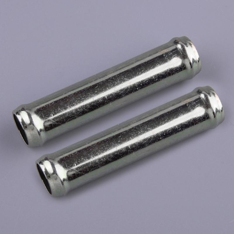 2 st Rakt Värmarslang Koppling Adapter för Kylarslang Hållbar Passar för Innerdiameter på 16 mm Silver Förzinkat Järn