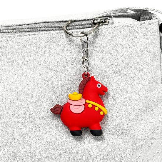 Yousheng 5/10 Stück Jahr des Pferdes 2026 Schlüsselanhänger-Set Chinesisches Tierkreiszeichen Glücksbringer Glückverheißungsvolle Kulturelle Bedeutung Schlüsselanhänger