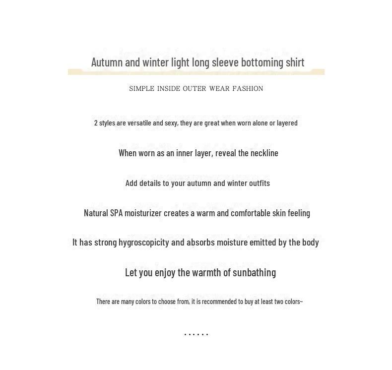 Dámský termotop s vysokým límcem a dlouhým rukávem z bambusového vlákna