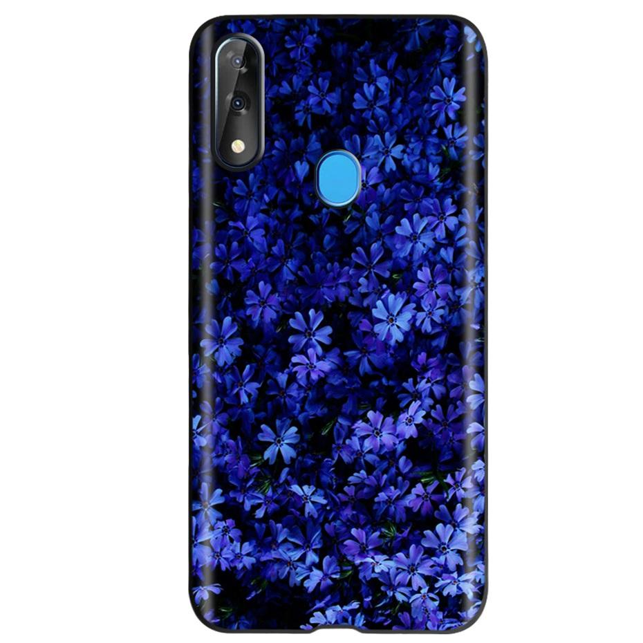 Etui do ZTE Blade V10 Modny Wzór Kwiatowy Serce Etui na Telefon do ZTE Blade V10 Vita V 10 Czarne Silikonowe Miękkie TPU Zderzak