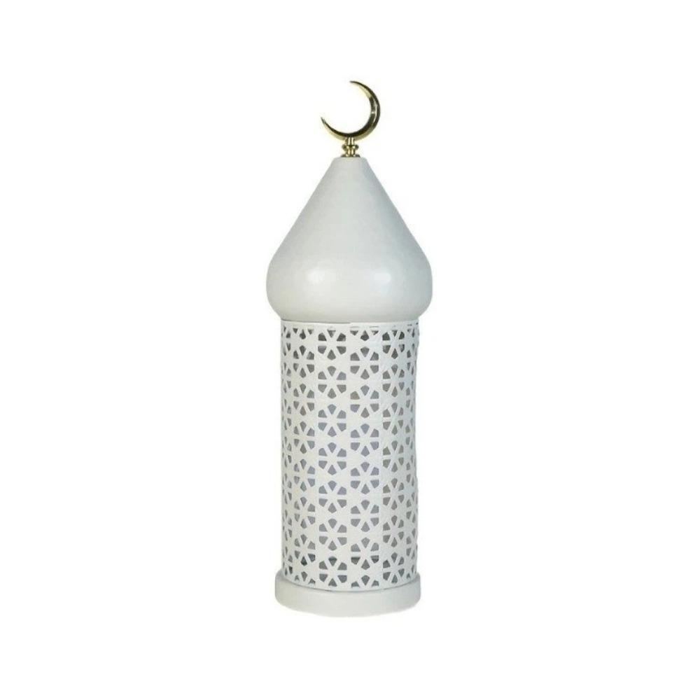 Metal Frame Ramadan Night Light Traditional Metal Hollow Lantern  Ramadan Decor S-Iron