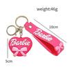 Barbie Pink Keychain Character Barbie Doll Girl Bag Pendant C, fashion accessory, toy.