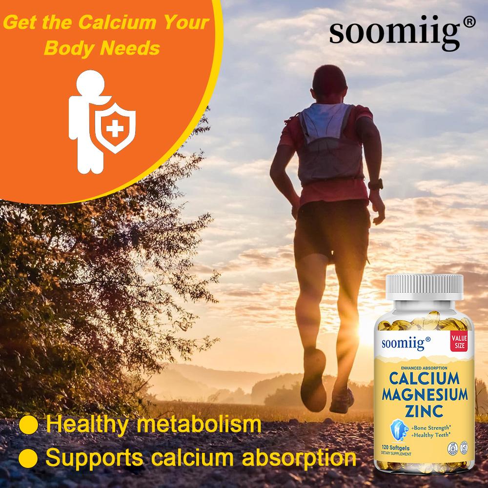 Calcium, magnesium, and zinc help maintain healthy bones, nerves, and the immune system. 120 softgels.