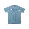 Li Ning Sportmode Serie Logo-Print Locker Strick Kurzarm T-Shirt Herren Tops Denimblau AHSR397-1
