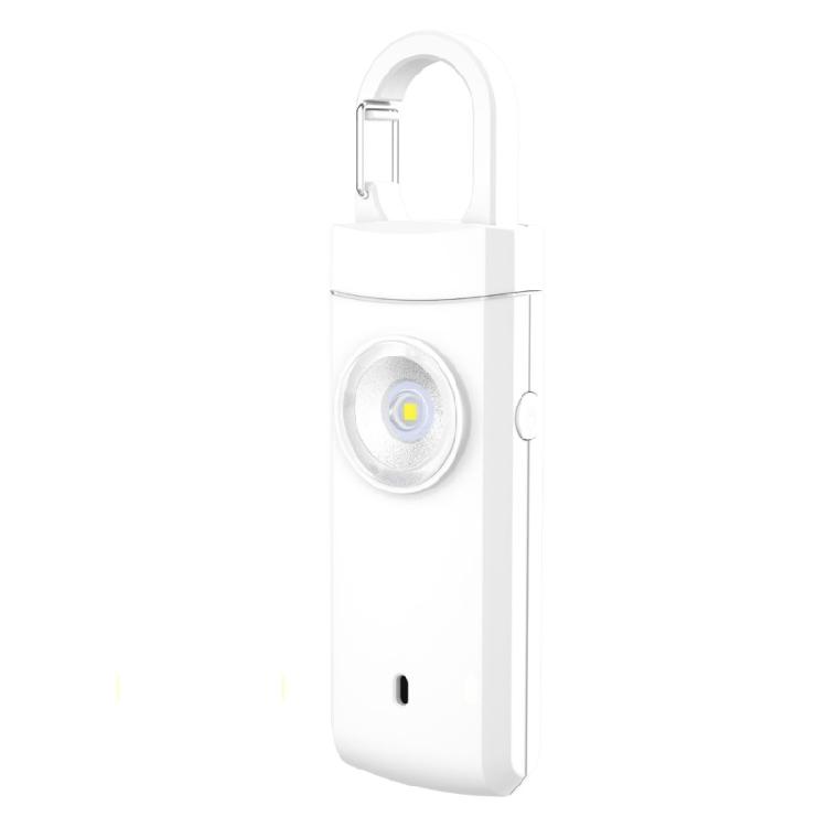 

Loud 140dB Personals Alarm Keychains with StrobeLight Security Siren for Women Seniors and College Students білий