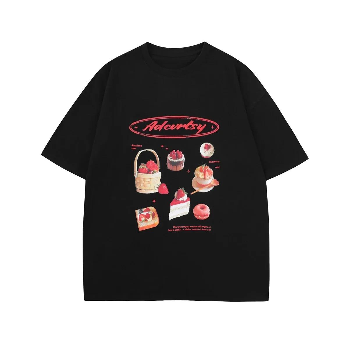 

Женская футболка с коротким рукавом и круглым вырезом, уличный тренд, летняя мода, стиль Харадзюку, японские графические футболки, летняя уличная одежда 3XL