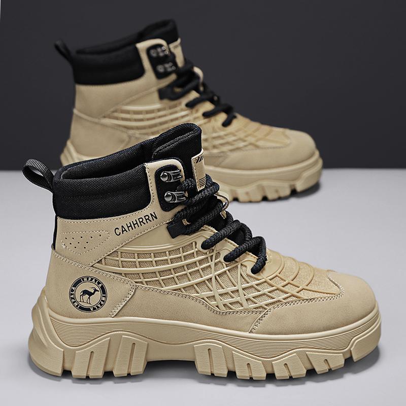 

Fashion CYYTL Mens Boots Ankle Casual Shoes Leather Cowboy Winter Combat Tactical Motorcycle Chelsea Work Outdoor Hiking Designer Luxury 44