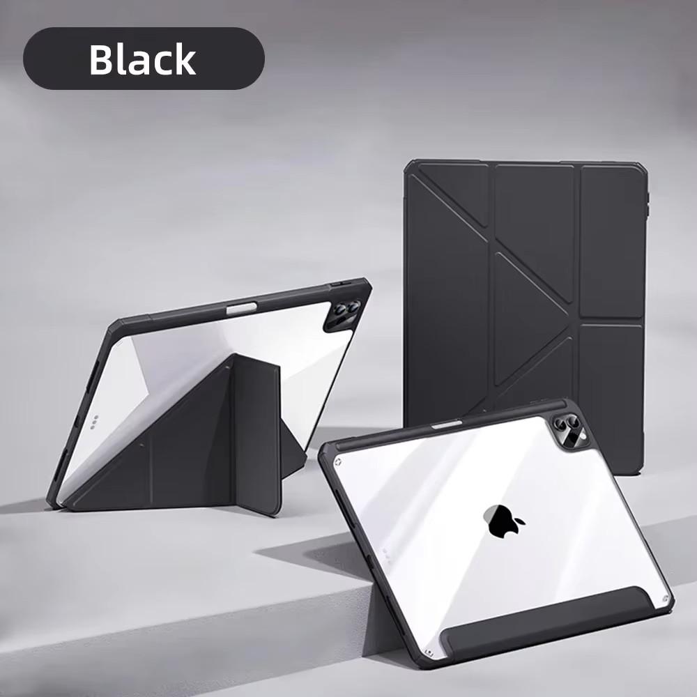 For iPad A19 12th 11th 10th Air 11/13 M2 M3 M4 Pro11/13 Air 4 5 Pro 11/12.9 10.2 7/8/9/10th Acrylic Clear Y-fold Stand Case