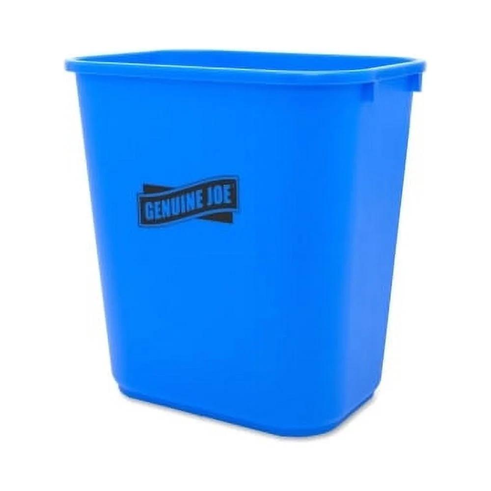 Recycle Wastebasket 28.5 Quart Indoor Outdoor Rectangular Plastic Garbage Can Deskside Low-Profile Waste Bin Eco-Friendly