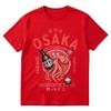 Japanischer Stil Osaka Dotonbori Betrunkener Oktopus Lustiges Meme T-Shirts Unisex WoUnisex Retro Harajuku Oversized Baumwoll-T-Shirt Streetwear