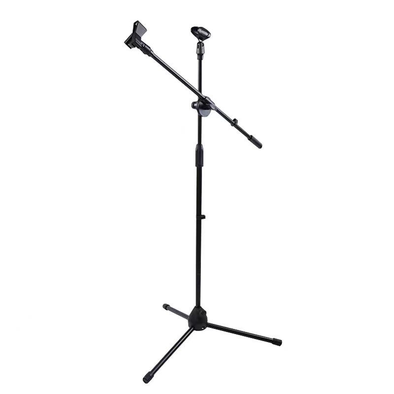 Adjustable Portable Microphone Tripod Stand for Live Streaming, Recording, Outdoor, or KTV